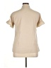 Unbranded 100% Polyester Tan Short Sleeve Blouse Size XL - photo 2