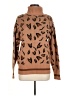 Tularosa Animal Print Brown Turtleneck Sweater Size M - photo 1