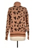 Tularosa Animal Print Brown Turtleneck Sweater Size M - photo 2