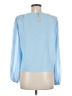 Unbranded 100% Polyester Blue Long Sleeve Blouse Size M - photo 2