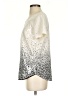 Merona 100% Polyester Metallic Silver Short Sleeve Top Size S - photo 5