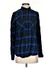 Express Plaid Blue Long Sleeve Button-Down Shirt Size S - photo 1