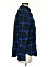 Express Plaid Blue Long Sleeve Button-Down Shirt Size S - photo 4