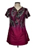 Unbranded Paisley Burgundy Short Sleeve Henley Size L (estimated) - photo 1