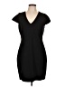 Express Solid Black Casual Dress Size L - photo 1