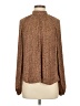 Gap 100% Polyester Animal Print Brown Long Sleeve Blouse Size S - photo 1