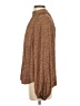 Gap 100% Polyester Animal Print Brown Long Sleeve Blouse Size S - photo 5