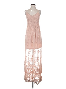 strapless open back dress Pink Tulle A Line Lace Homecoming Dresses Prom Dress PH360 main image 1