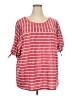 Shein Curve Red Short Sleeve Top Size 20 Plus (4) - photo 1