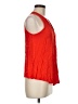 Maeve 100% Rayon Red Sleeveless Blouse Size 8 (petite) - photo 4