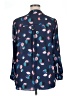 Fervour 100% Polyester Polka Dots Blue Long Sleeve Henley Size 1X - photo 2