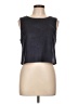 Julie Brown Solid Blue Gray Sleeveless Top Size L - photo 1