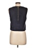 Julie Brown Solid Blue Gray Sleeveless Top Size L - photo 2
