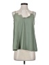 Mi ami 100% Polyester Green Sleeveless Blouse Size S - photo 1