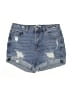 Almost Famous Blue Denim Shorts Size 7 - photo 1