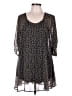 Audrey 3+1 Print Black Blue Casual Dress Size L - photo 1
