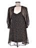 Audrey 3+1 Print Black Blue Casual Dress Size L - photo 2