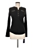 Chaps 100% Cotton Black Long Sleeve Henley Size M (petite) - photo 1