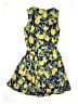 Maison Jules 100% Polyester Print Yellow Black Cocktail Dress Size XS - photo 2