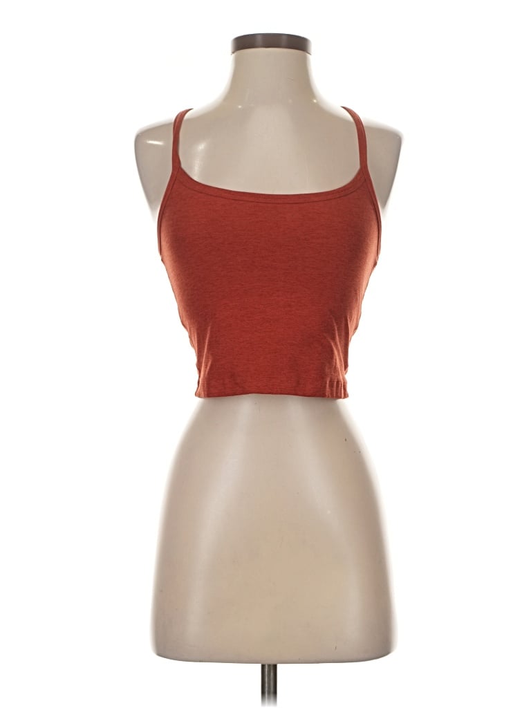 Pre-owned Beyond Yoga Tank Top Red Halter Neckline Tops