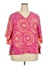 Unbranded 100% Polyester Pink 3/4 Sleeve Blouse Size 2X - photo 1