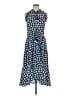 Figue 100% Silk Polka Dots Blue Casual Dress Size M - photo 1