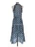 Figue 100% Silk Polka Dots Blue Casual Dress Size M - photo 2
