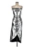 Bardot 100% Polyester Metallic Silver Cocktail Dress Size 6S - photo 1