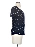 Monteau Polka Dots Blue Short Sleeve Blouse Size S - photo 4