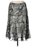 Chico's 100% Polyester Paisley Silver Formal Skirt Size Lg (2) - photo 2