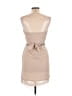 Assorted Brands 100% Polyester Solid Tan Cocktail Dress Size L - photo 2