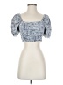Roxy Blue Short Sleeve Blouse Size S - photo 1