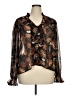 Evereve Brown Long Sleeve Blouse Size XL - photo 1