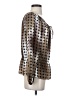 Ellen Tracy 100% Polyester Metallic Silver 3/4 Sleeve Blouse Size XS - photo 4