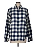 Uniqlo 100% Cotton Checkered-gingham Blue Long Sleeve Button-Down Shirt Size M - photo 1