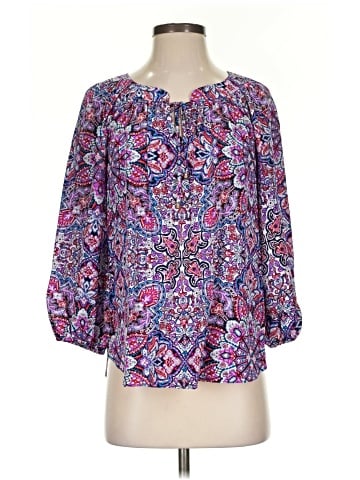 Alice & Trixie 3/4 Sleeve Silk Top (view 1)