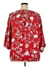 Adrienne Vittadini 100% Polyester Red 3/4 Sleeve Blouse Size 2X - photo 2