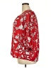 Adrienne Vittadini 100% Polyester Red 3/4 Sleeve Blouse Size 2X - photo 5