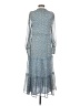 Allison 100% Polyester Paisley Blue Casual Dress Size XS - photo 2