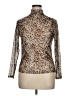 Bar III Animal Print Brown Long Sleeve Blouse Size 0X - photo 1