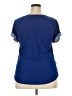 Unbranded Blue Short Sleeve Blouse Size XXL (estimated) - photo 2