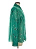Covington 100% Polyester Floral Green Teal Long Sleeve Blouse Size L - photo 4