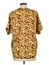 Assorted Brands Animal Print Yellow Short Sleeve Blouse Size L (estimated) - photo 2