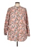 Lands' End Print Orange 3/4 Sleeve Blouse Size L - photo 1