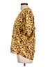 Assorted Brands Animal Print Yellow Short Sleeve Blouse Size L (estimated) - photo 5