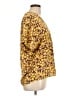 Assorted Brands Animal Print Yellow Short Sleeve Blouse Size L (estimated) - photo 4