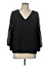 DAILYLOOK 100% Polyester Black 3/4 Sleeve Blouse Size L - photo 1