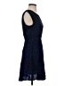 Reformed 100% Polyester Graphic Blue Cocktail Dress Size S - photo 4