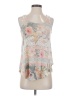 Gaze 100% Polyester Silver Sleeveless Top Size S - photo 1