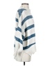 Simply Southern 100% Polyester Stripes Blue Poncho Size S - photo 4